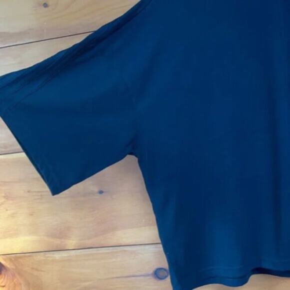 Adidas Women Black Crew Neck Short Sleeve Oversized Pullover Shirt Size XL - Picture 3 of 9